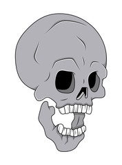 Laughing Halloween Skull Vector