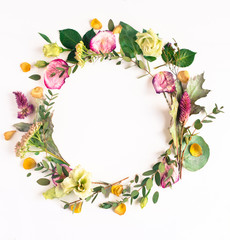 Flowers composition with place for text