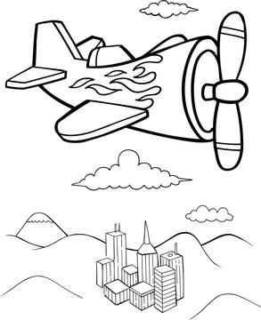Cute Aircraft Vector Illustration art