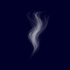 Obraz premium Delicate white cigarette smoke waves on transparent background vector illustration
