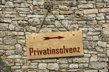 Schild 235 - Privatinsolvenz