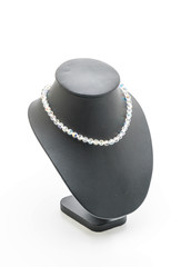 beautiful and luxury necklace with jewelry stand neck