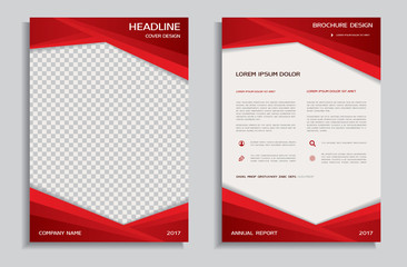 Red brochure template