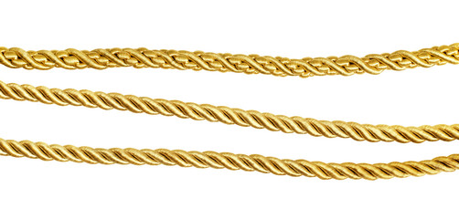 Set of golden silk ropes