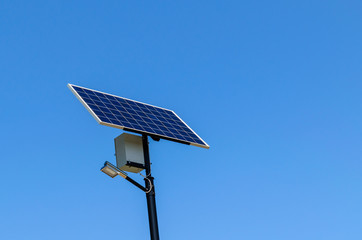 Obraz premium Solar panel on top of the pillar