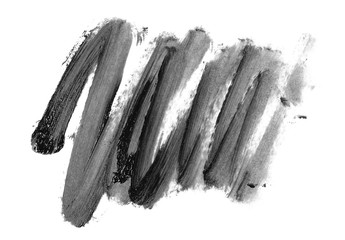 photo black grunge brush strokes oil paint isolated on white background