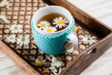 Cup of chamomile tea
