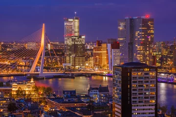 Fototapeten Stadtbild von Rotterdam - Niederlande © Nikolai Sorokin