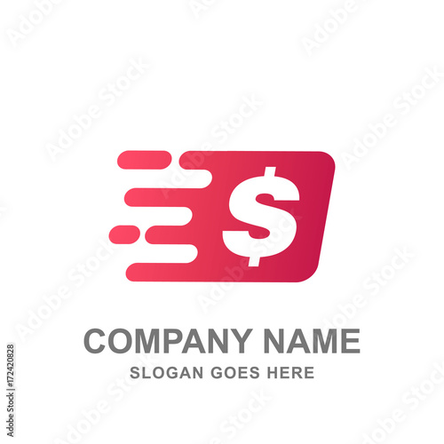 Fast Money Transfer Payment Logo Vector Icon Stock Image - 