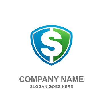 Money Saving Safe Insurance Investment Logo Vector Icon