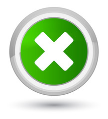 Fototapeta premium Cancel icon prime green round button