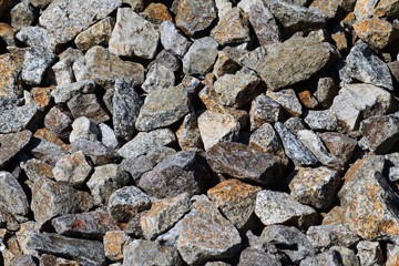 Coarse pebbles on the floor