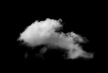 white cloud isolated black background sky