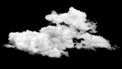 white cloud isolated black background sky