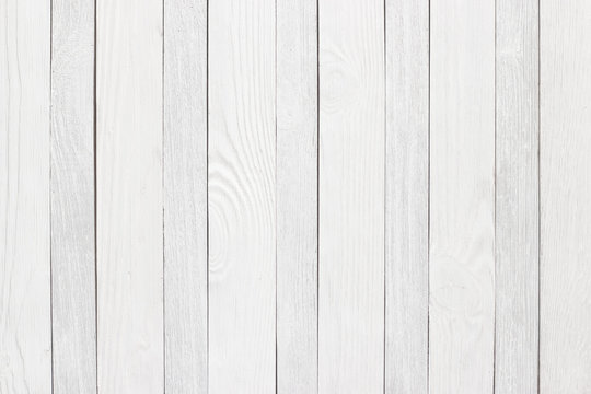 Rustic wood texture white, empty wooden table as background