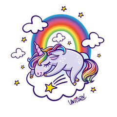Unicorn sleeping