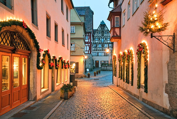 Rothenburg ob der Tauber is one of the most beautiful and romantic villages in Europe, Franconia...
