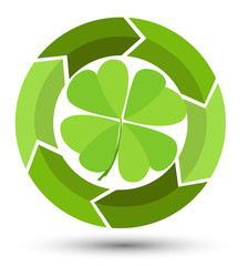 Recycling Clover Leaf Vector