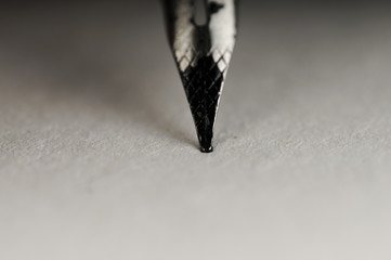 Calligraphy pen on paper