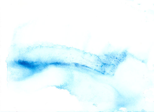 Blue watercolor template