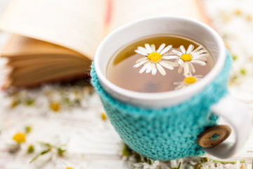 Cup of chamomile tea