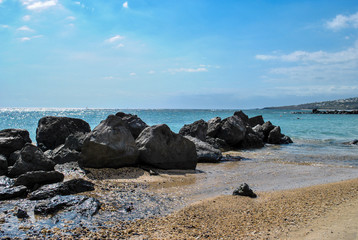 Black rocks beach, Reunion Island