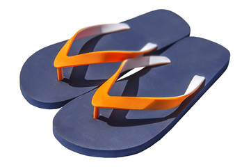 Man lifestyle relax flip flops isolated on white