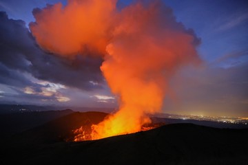 Fototapeta na wymiar Masaya volcano active lava lake Nicaragua