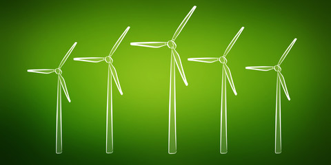 Hand-drawn renewable energy sketch