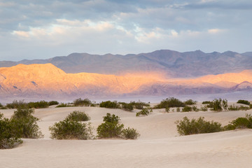Burning Sunrise at Mesquite Flat San dunes, Death Valley