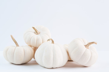 simple white pumpkins for fall home decor