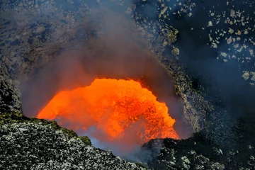 Crédence de cuisine en verre imprimé Volcan Masaya volcano active lava lake Nicaragua