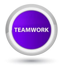 Teamwork prime purple round button