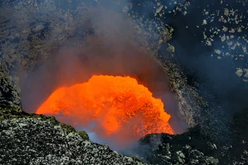 Stickers pour porte Volcan Masaya volcano active lava lake Nicaragua