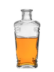 bottle of whiskey isolated on white background