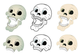 Skulls  - clip-art vector illustration 