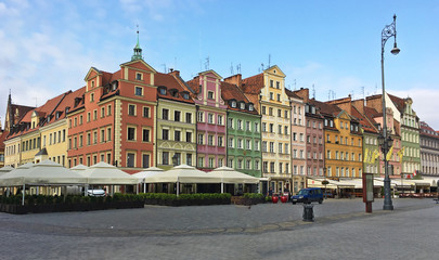 Fototapeta na wymiar Casco urbano de Wroclaw, Polonia