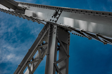 Midwest Missouri Kansas Bridge Blue Sky Day