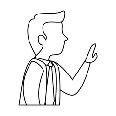 successful businessman talking avatar character