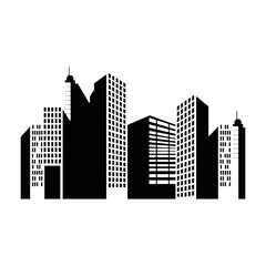 buildings cityscape isolated icon