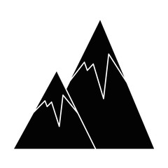 snowy mountains isolated icon