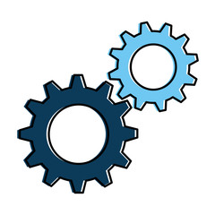 gears machine isolated icon