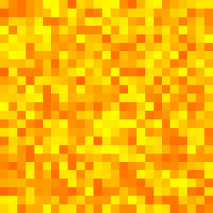 Yellow square mosaic background. Vintage colorful texture. Vector illustration.