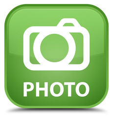 Photo (camera icon) special soft green square button