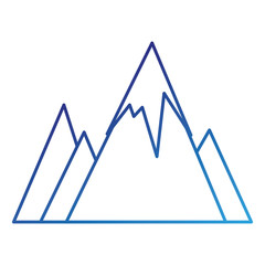 snowy mountains isolated icon