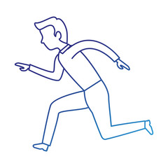 successful businessman running avatar character