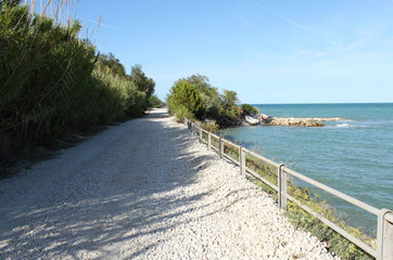 ex ferrovia abruzzese  riqualificata con vista panoramica sul mare