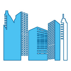 buildings cityscape isolated icon