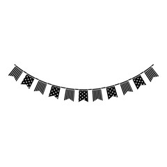 party garland isolated icon