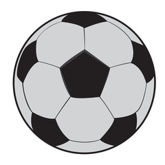 Isolated soccer ball on a white background, Vector illustration
